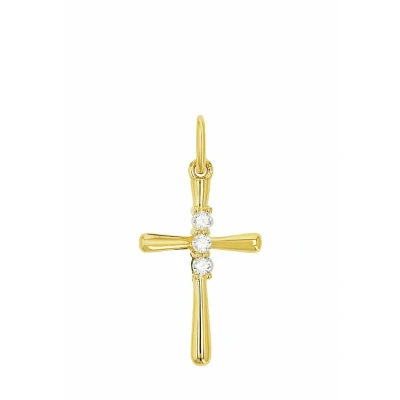 Abbildung von amor Zirkonia Kreuz Anhänger goldcoloured, Damen, Größe: One Size, Gold coloured
