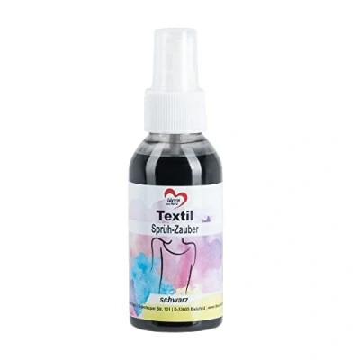 Abbildung von Ideen mit Herz Textil Sprüh Zauber/Textil Sprühfarbe, 100 ml, schwarz Hochpigmentierte Farben höchster Brillanz für helle Textilien Auf Wasserbasis