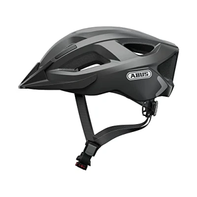Abbildung von ABUS Stadthelm Aduro 2.0 Allround Fahrradhelm mit Licht in sportivem Design für den Stadtverkehr Damen und Herren Titan (gräulich), Größe M