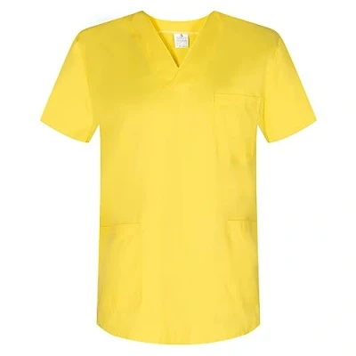 Abbildung von MISEMIYA Medizinische Uniformen Unisex Top Krankenschwester Krankenhaus Berufskleidung XX Large, Gelb
