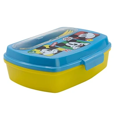 Abbildung von Stor RECHTECKIGE BROTDOSE CON CUBIERTOS MICKEY MOUSE FUN TASTIC