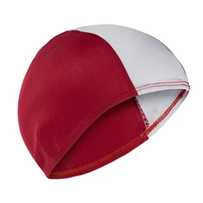 Abbildung von Badekappe aus Stoff für Erwachsene und Kinder, Rosso/Bianco