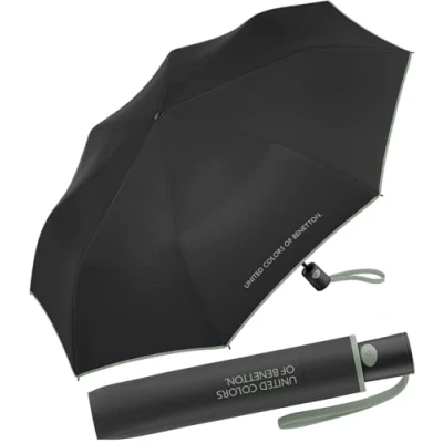 Abbildung von Benetton Taschenschirm Mini Automatik FS 2024 Black Iceberg Green