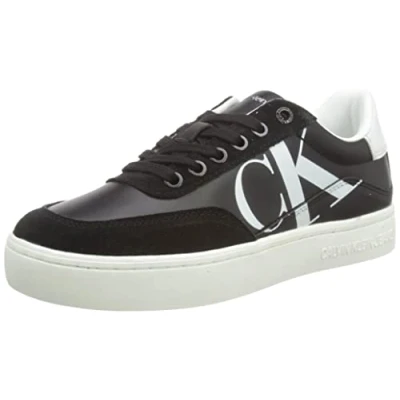 Abbildung von Calvin Klein Jeans Damen Cupsole Sneaker Schuhe, Schwarz (Black/Bright White/Silver), 37