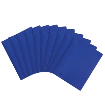 Abbildung von Original Falken 10er Pack Recycling Schnellhefter gefaltet DIN A4 Intensivfarbe dunkelblau. Made in Germany Blauer Engel Hefter Papphefter Kartonschnellhefter Schulhefter Pappordner Mappe Schulordner