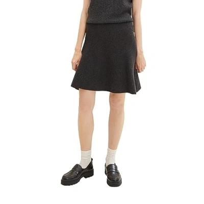 Abbildung von TOM TAILOR Denim Damen 1038743 Skater Mini Rock, 10522 Shale Grey Melange, XXL