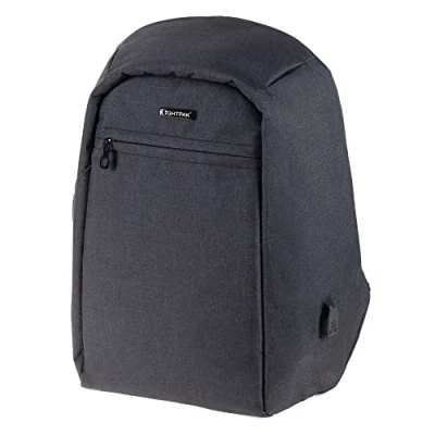 Abbildung von Rucksack SAFEPAK, Laptoprucksack aus 600D Nylon für 15 Zoll Notebook, Anti Diebstahl, USB Ladeport