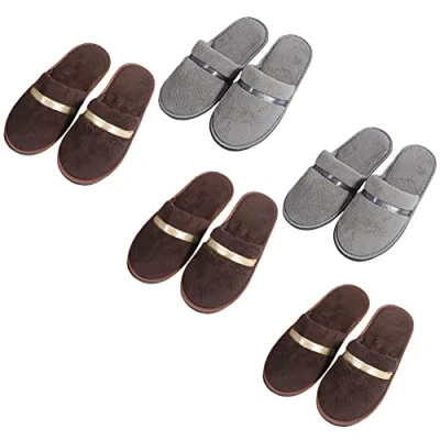 Abbildung von Tianmao 5 Paar Hotelslipper Frottierslipper Gästehausschuh Rutschfester Slipper Geschlossenen Zehen Einwegslipper Universalgröße 28.5 * 11cm Gästepantoffeln für Spa, Party, Gäste, Hotel