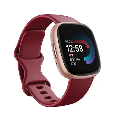 Abbildung von Google Fitbit Versa 4 Smartwatch Damen / Herren Fitness Tracker mit integriertem GPS und Telefonfunktion, 6 Tage Akkulaufzeit, 40+ Trainingsmodi Fitnessuhr kompatibel Android iOS