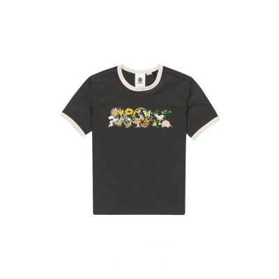 Abbildung von Element Yarnhill Ringer Tshirt print, Damen, Größe: XS, Off black