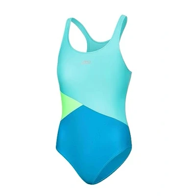 Abbildung von Aqua Speed Pola Badeanzug Mädchen Einteiler 104 158 UV Schutz Blickdicht Chlorresistent Anti Pilling Schwimmanzug Blue Turquoise Light Green 28 Gr. 116