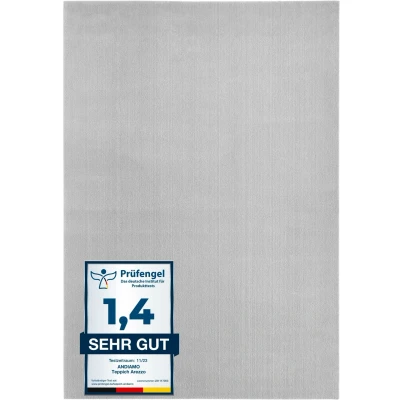 Abbildung von Andiamo Teppich »Arezzo«, rechteckig, 16 mm Höhe, Uni Farben, weicher Flor, waschbar, ideal im Wohnzimmer &amp; Schlafzimmer