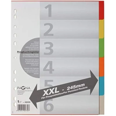 Abbildung von Pagna 32005 20 Register, A4, XXL, 6 teilig, farbig
