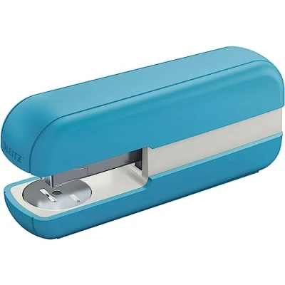 Abbildung von Leitz Cosy Tacker, Heftgerät für bis zu 30 Blatt, ideal Home Office, Büro oder Schule, Direct Impact Technology, Hefter mit einfacher Befüllung, Design Serie, Blau, 55670061