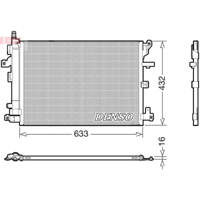 Abbildung von DENSO DCN33012 Klimakondensator mit Trockner R 134a VOLVO: XC90 I