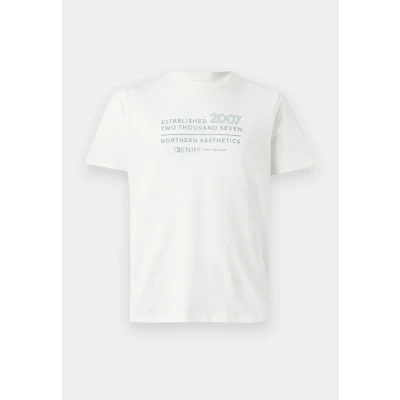 Abbildung von TOM Tailor Denim Tshirt print, Herren, Größe: Small, Off white
