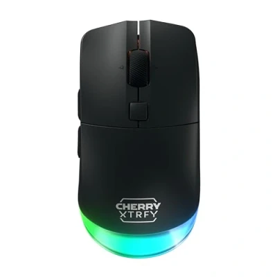 Abbildung von CHERRY XTRFY M50 Wireless, Kabellose Gaming Maus, Verbindung über 2.4 GHz Funk, Bluetooth &amp; Kabel, Ergonomische Form, RGB Beleuchtung, Wiederaufladbar, Schwarz