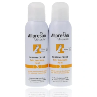 Abbildung von Allpresan Fuß spezial Nr. 3 Schaum Creme Fußcreme für sehr trockene Haut Zur täglichen Fußpflege trockener Füße 125 ml (2er Pack)