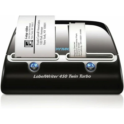 Abbildung von DYMO LabelWriter 450 Twin Turbo Etikettendrucker für bis zu 71 Etiketten/Minute Dual Etiketten 300 dpi. Thermodirekt Etikettiergerät USB LW 60mm Breite