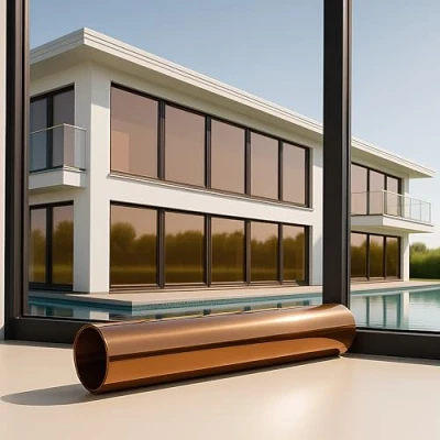 Abbildung von MARAPON® Spiegelfolie Fenster Sichtschutz [105x200 cm] Fensterfolie Sonnenschutz außen ohne Rückstände Sonnenschutzfolie Dachfenster verdunkeln