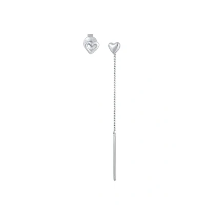 Abbildung von Elli Dainty Heart Valentine Ohrringe, Damen, Größe: One Size, Silber