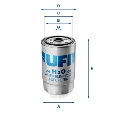 Abbildung von UFI Filters 24.H2O.08 Dieselfilter