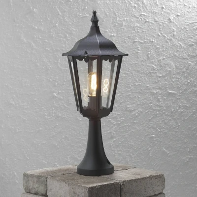 Abbildung von Konstsmide Firenze 7214 750 Sockelleuchte B: 23,5cm T: H: 55cm / 1x100W IP43 lackiertes Aluminium matt schwarz