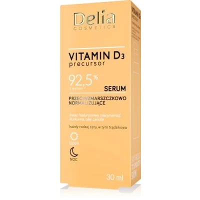 Abbildung von Delia Cosmetics Vitamin D3 Vorläufer Anti Falten Normalisierendes Serum Alle Hauttypen Akne Haut Feuchtigkeitsspendend Straffend Glättend Fältchen Hyaluronsäure Niacinamid 30ml
