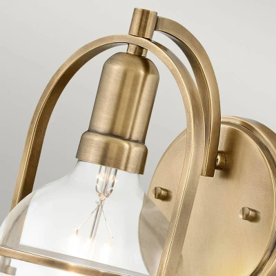 Abbildung von Elstead Lighting QN SOMERSET1 C HB QUINTIESSE Wandleuchte Somerset E27 1x40W Stahl Messing L:18.9cm H:23.3cm B:15.8cm dimmbar