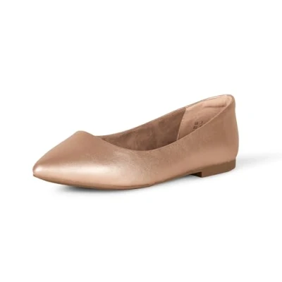 Abbildung von Amazon Essentials Damen Ballerinas mit spitzem Zehenbereich, Roségold, 37 EU