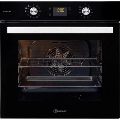 Abbildung von Bauknecht BAK5S KP8V2 BLG Einbau Backofen mit Pyrolyse und Dampffunktion (71l) /Heißluftbackofen 11 Funktionen/Gentle Steam/PowerHeißluft/Multi Level Kochen, Schwarz, Schwarzglas