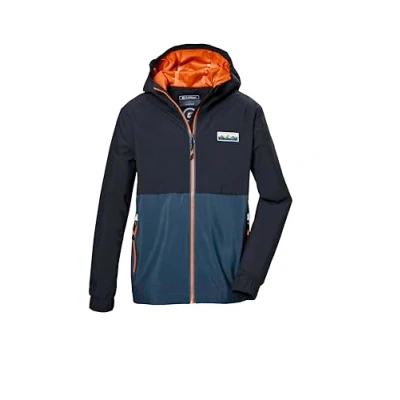 Abbildung von killtec Jungen Funktionsjacke ist wasserdicht/Regenjacke mit Kapuze KOS 141 BYS JCKT, dunkel ozean, 128, 43003 000