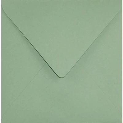Abbildung von Netuno 25 quadratische Briefumschläge Grün 153x 153 mm 120g Keaykolour Matcha Tea grüne elegant für Einladungs Karten Geburtstags Hochzeits green envelope wedding