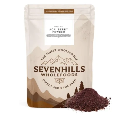 Abbildung von Sevenhills Wholefoods Acai Beeren Pulver Bio, Rohkost, Gefriergetrocknet, Aus Brasil 250g
