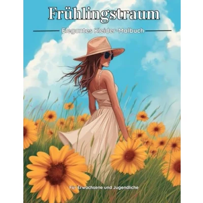 Abbildung von Frühlingstraum: Elegantes Kleider Malbuch für Erwachsene und Jugendliche: Entdecke die Schönheit von Frühlingsmode auf 40 Seiten, zum Ausmalen Entspannen einladen Mode