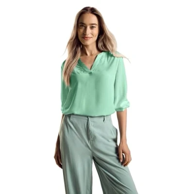 Abbildung von STREET ONE Damen A321778 Materialmix Tunika, tidel Green, 40