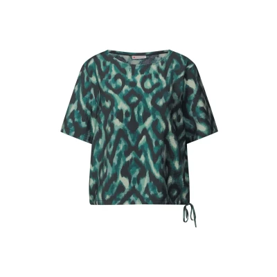 Abbildung von STREET ONE Damen A345527 Bluse mit Print, Hunter Green, 44