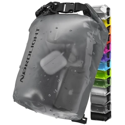Abbildung von Nordlight Dry Bag 2L Wasserdichter Beutel (Anthrazit) Packsack Mit Roll Top Verschluss Und Schultergurt Schwimmen, Baden, Strand, Kanu, Stand Up Paddling, Tauchen