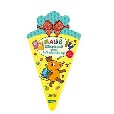 Abbildung von Frag doch mal ... die Maus: Maus Rätselspaß zum Schulanfang: Eintragbuch zur Einschulung für Kinder ab 5 Jahren mit Lernspielen, Schreibübungen, Bastel Ideen &amp; Co.