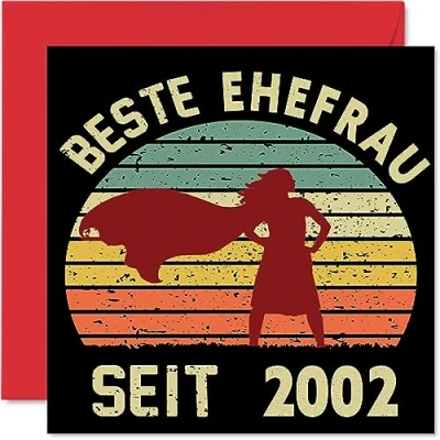 Abbildung von 22. Karte Hochzeitstag Jahrestag für Ehefrau Bester Alles Gute zum Hochzeits Jubiläum Karten den Partner, 145mm Grußkarten Zweiundzwanzigster Jahrestage