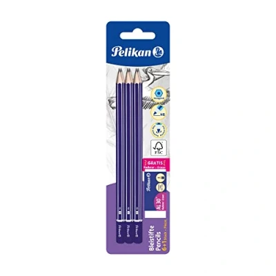 Abbildung von Pelikan 914341 6 Bleistifte + 1 Radierer AL30 Gratis