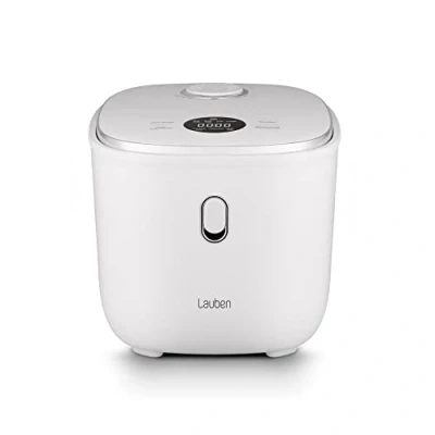Abbildung von Lauben Low Sugar Reiskocher Rice Cooker mit Funktion, 3l Volumen, 6 modi, verzögerter Start, Warmhalten, Antihaft Keramikoberfläche spülmaschinengeeignet, Kochbuch, Überlaufschutz (Weiß)