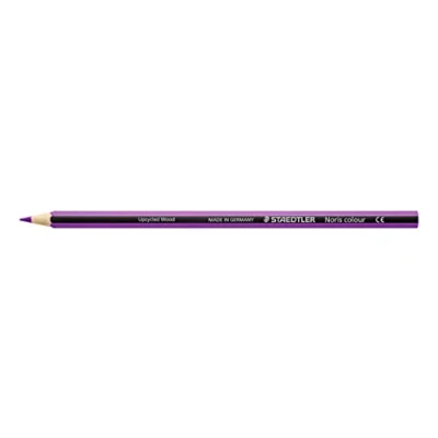Abbildung von STAEDTLER Buntstifte Noris colour, violett, rutschfeste Soft Oberfläche, hohe Bruchfestigkeit, Made from Upcycled Wood, intensive Farben, Sechskantformat, 12 violette Farbstifte, 185 6