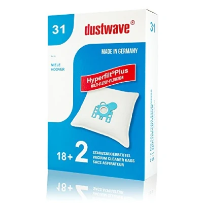 Abbildung von Megapack 20 Staubsaugerbeutel passend für Miele S381 / S 381 Bodenstaubsauger von dustwave® Markenstaubbeutel Made in Germany + inkl. Microfilter