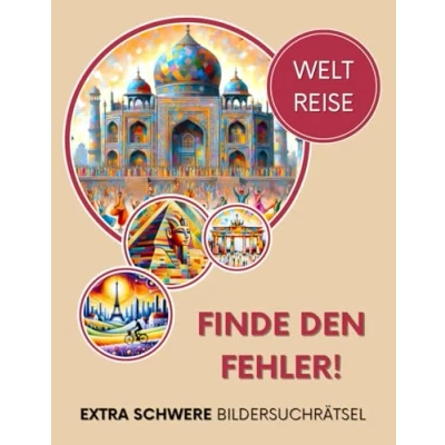 Abbildung von Finde den Fehler! Weltreise: Extra schwere Bildersuchrätsel inkl. Lösungen Grossformat