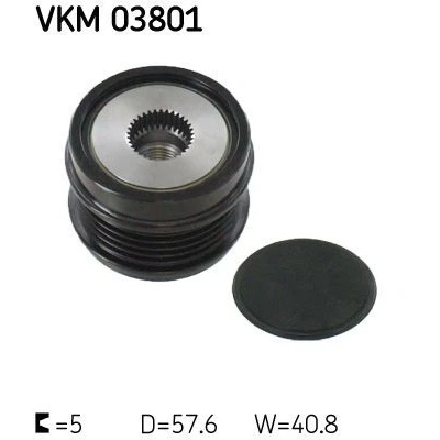 Abbildung von SKF VKM 03801 Freilauf Lichtmaschine 40,8 MERCEDES BENZ: A Class