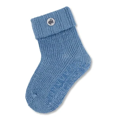 Abbildung von Sterntaler Baby Jungen Fliesen Socken Fli Umschlag Wolle, Mittelblau, 26