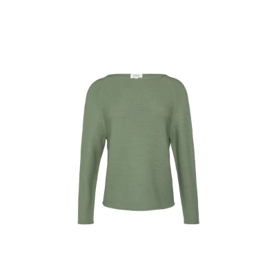 Abbildung von s.Oliver AUS MIT Ubootausschnitt Strickpullover, Damen, Größe: 34, Olivgrün
