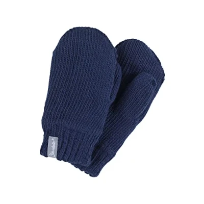 Abbildung von Sterntaler Baby Unisex Kinder Fäustel Strick Handschuh Fäustlinge Winter, Handschuhe gefüttert mit Fleece marine, 2