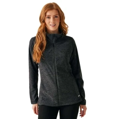Abbildung von Regatta Damen Womens Mayse Full Zip Jacket Fleece Mit Durchgehendem Reißverschluss, Black Marl, 46 EU